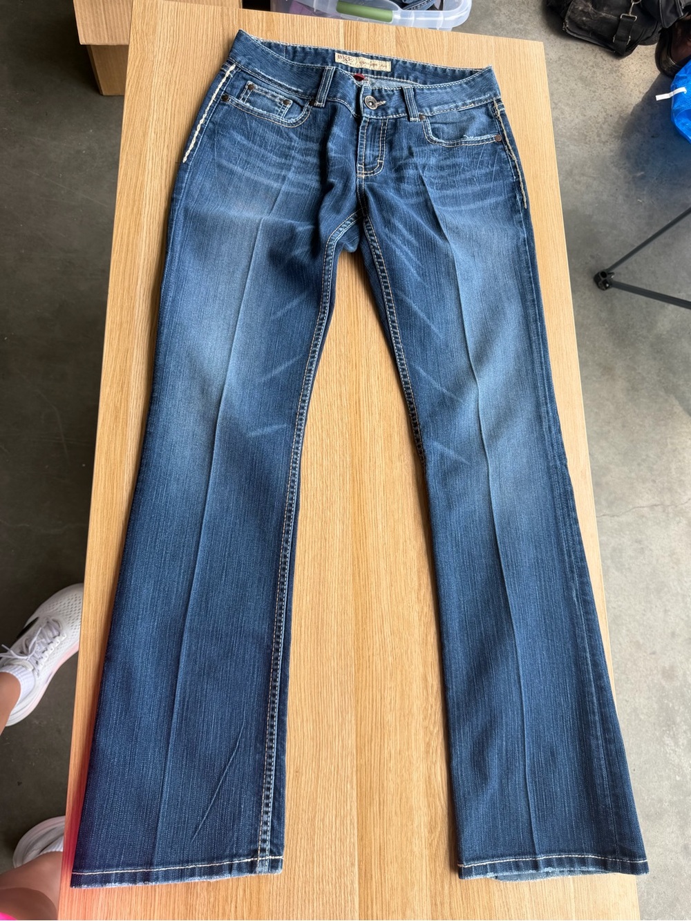 BKE Blue Denim Jeans with Contrast Stitching